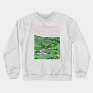 Swaledale, North Yorkshire - looking North Crewneck Sweatshirt